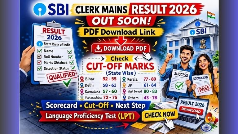 SBI Clerk Mains Result 2026