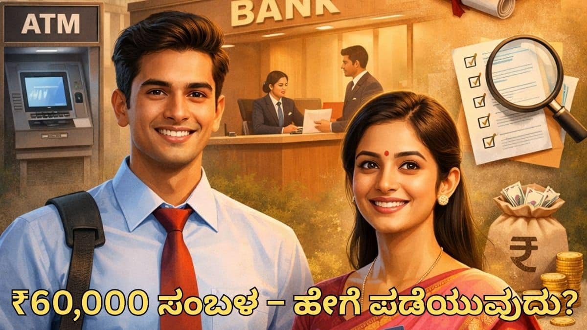 ಭಾರತದಲ್ಲಿ ಬ್ಯಾಂಕ್ ಉದ್ಯೋಗ ಪಡೆಯಲು ತಯಾರಾಗುತ್ತಿರುವ ಯುವಕರು – ಬ್ಯಾಂಕ್ ಕಟ್ಟಡ, ATM, ಓದು ಮತ್ತು ಪರೀಕ್ಷಾ ತಯಾರಿ ದೃಶ್ಯಗಳೊಂದಿಗೆ ಬ್ಯಾಂಕಿಂಗ್ ಕರಿಯರ್ ಕನ್ಸೆಪ್ಟ್ ಚಿತ್ರ