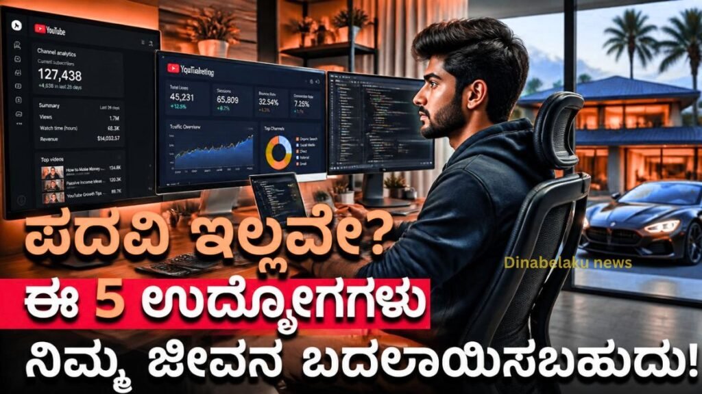 op 5 high-paying jobs without a degree in India, digital marketing, YouTube, freelancing, app development and photography careers in 2026