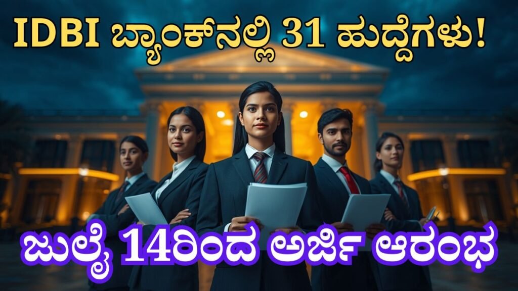 IDBI Bank SO Recruitment 2026 31 Specialist Officer vacancies online application starts July 14