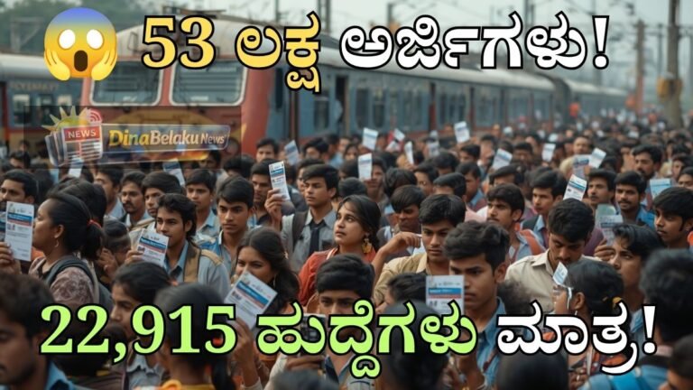 RRB Group D Recruitment 2026 53 ಲಕ್ಷ ಅರ್ಜಿಗಳು 22,915 ಹುದ್ದೆಗಳ ನೇಮಕಾತಿ